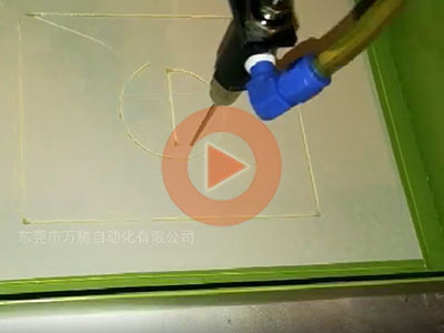 紙品行業黃膠點膠機畫膠案例